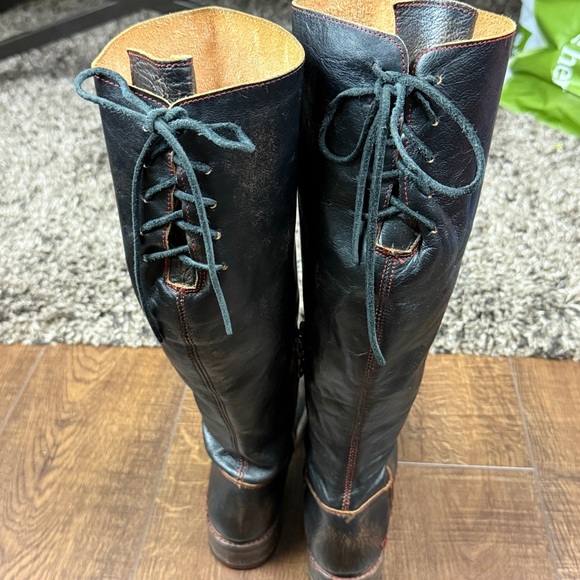 BED STU Manchester Cobbler Collection Black Leather Lace-Up Boots Size 7 Women - Picture 10 of 14